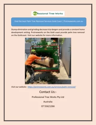 palm tree removal services gold coastFind the best Palm Tree Removal Services Go