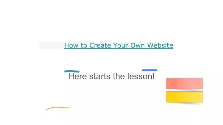 how to create your own website