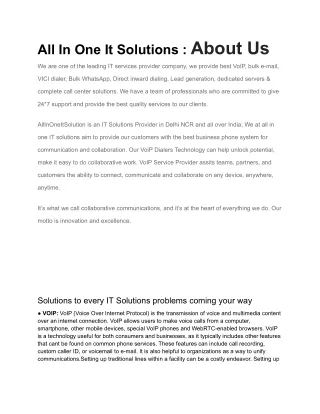 all in one it solutions about us