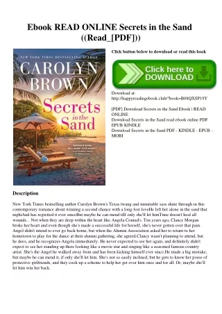 Ebook READ ONLINE Secrets in the Sand ((Read_[PDF]))