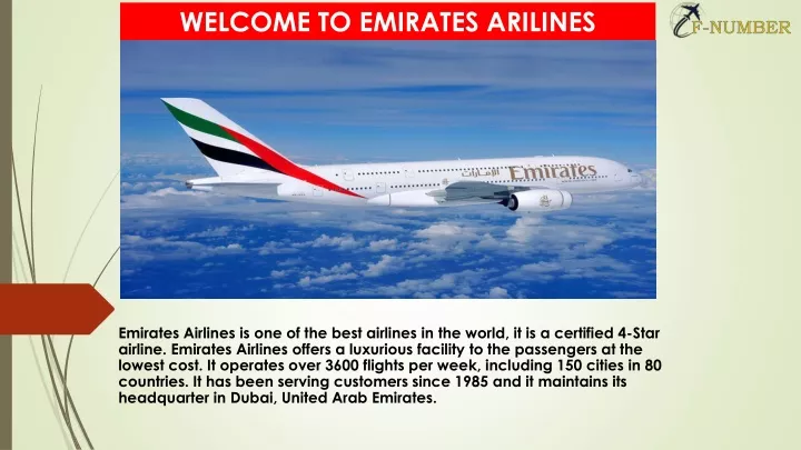 welcome to emirates arilines