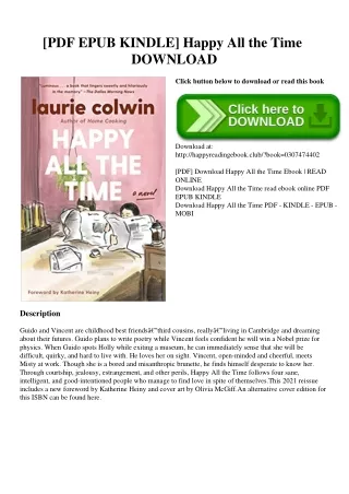 [PDF EPUB KINDLE] Happy All the Time DOWNLOAD