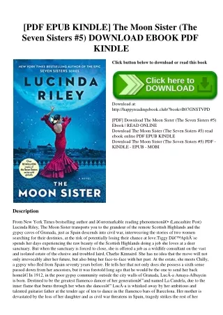 [PDF EPUB KINDLE] The Moon Sister (The Seven Sisters #5) DOWNLOAD EBOOK PDF KINDLE