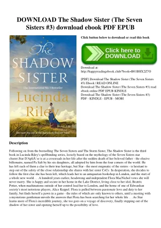 DOWNLOAD The Shadow Sister (The Seven Sisters #3) download ebook PDF EPUB
