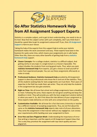 go after statistics homework help from