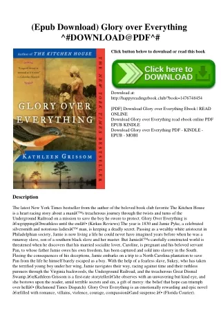 (Epub Download) Glory over Everything ^#DOWNLOAD@PDF^#