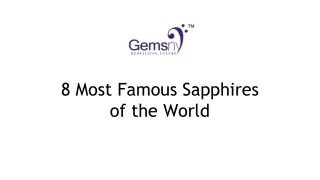 8 Most Famous Sapphires of the World
