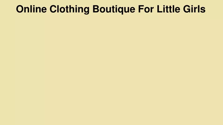 online clothing boutique for little girls