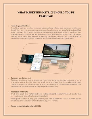what marketing metrics should you be tracking