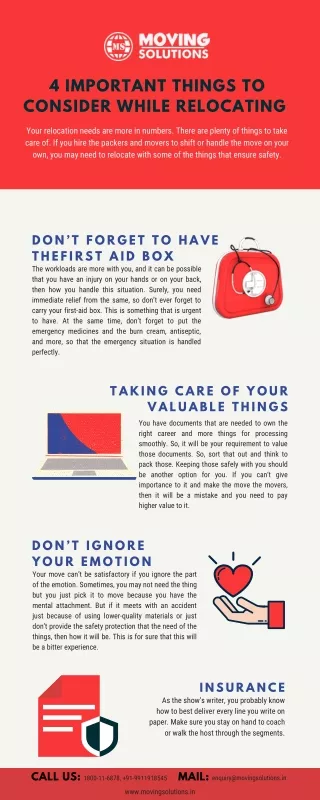 4 important things to consider while relocating