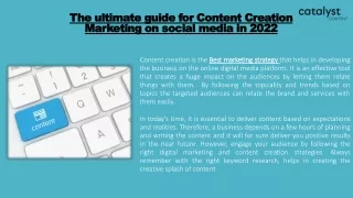 The ultimate guide for Content Creation Marketing on social media in 2022