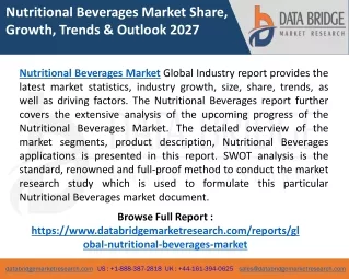 nutritional beverages market share growth trends