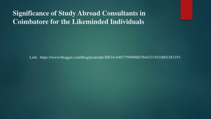 significance of study abroad consultants in coimbatore for the likeminded individuals