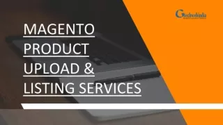 Magento Product Upload & Listing Services