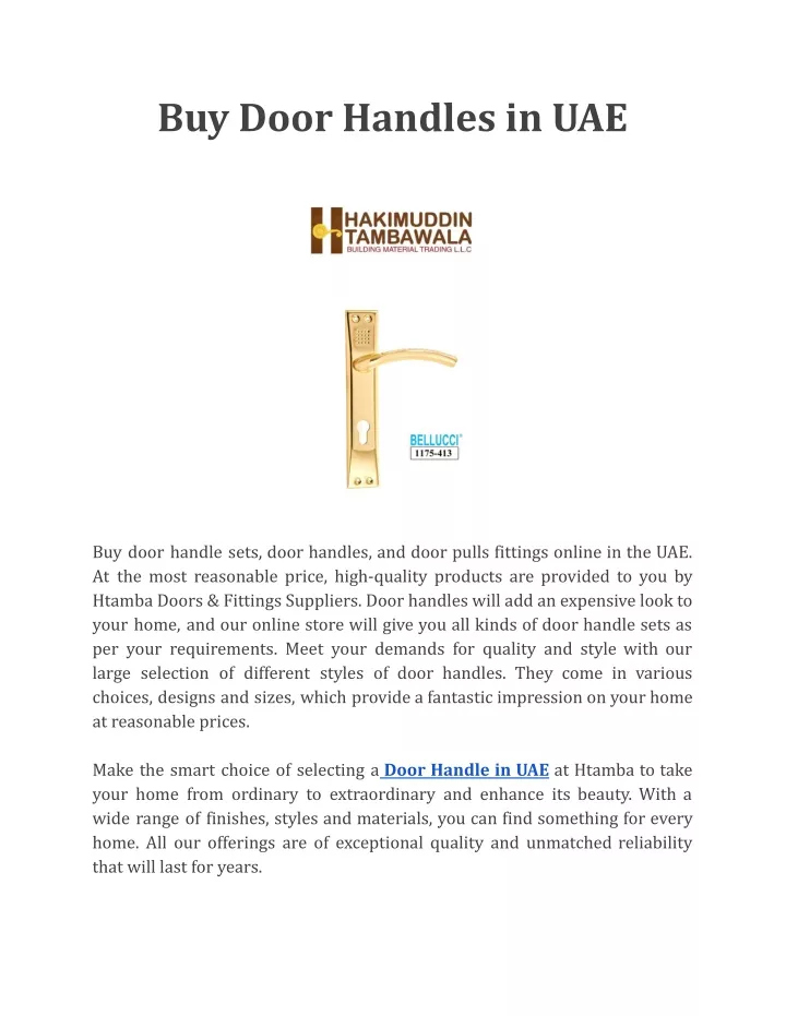 buy door handles in uae