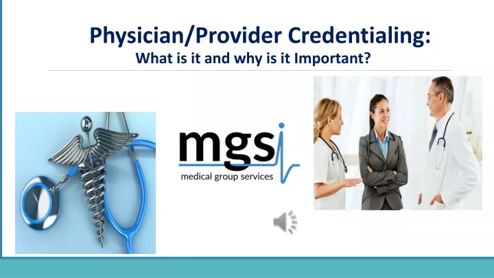 physician provider credentialing