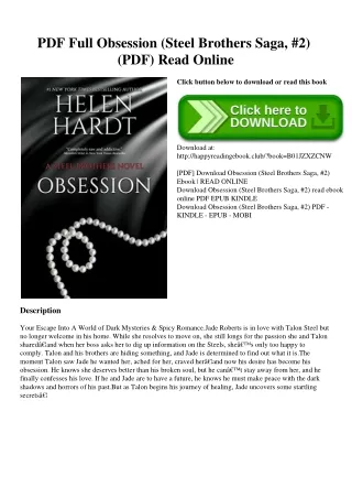 PDF Full Obsession (Steel Brothers Saga  #2) (PDF) Read Online