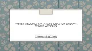 Winter Wedding Invitations Ideas For Dreamy Winter Wedding