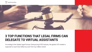 3 best functions by virtual assistants for legal firms