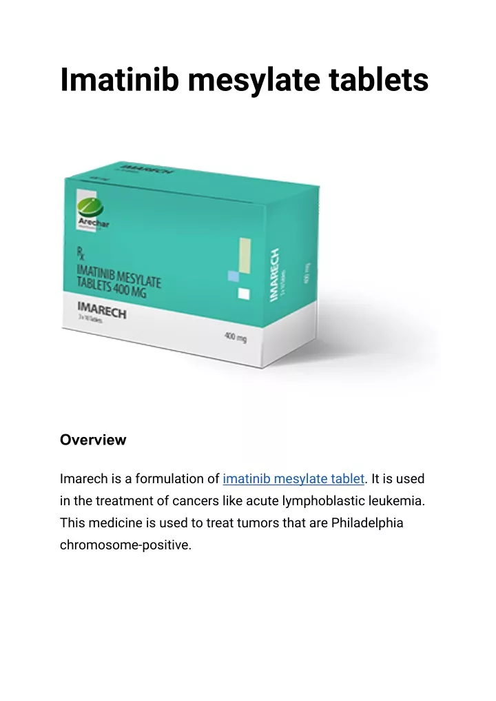 imatinib mesylate tablets