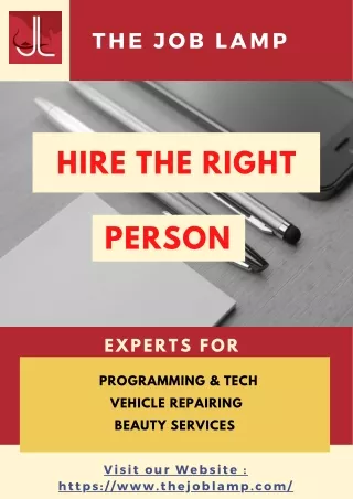 Hire the Right Person - Freelance work online