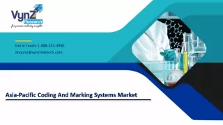 Asia-Pacific Coding and Marking Systems Market – Analysis and Forecast To 2027.