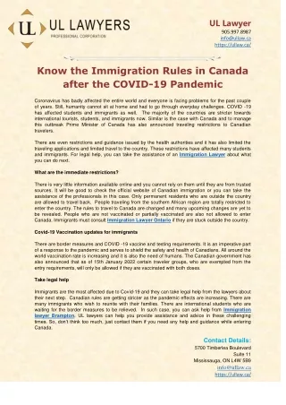 Immigration Lawyer Ontario