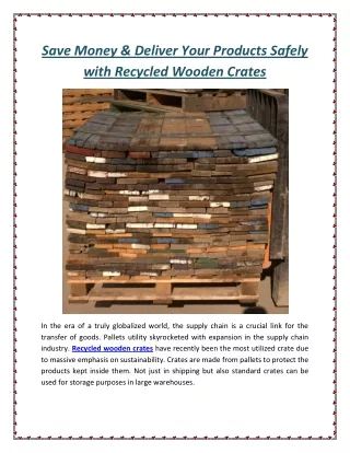 save money deliver your products safely with