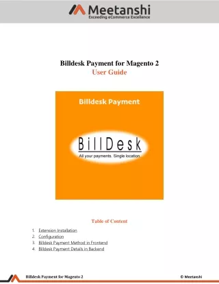 billdesk payment for magento 2 user guide