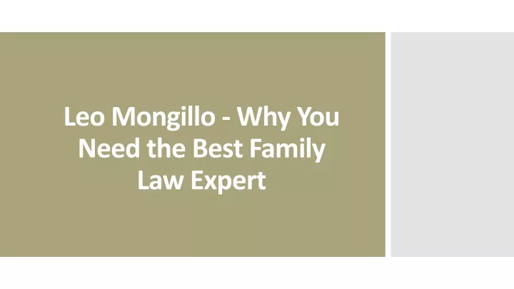 leo mongillo why you need the best family law expert