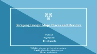scraping google maps places and reviews