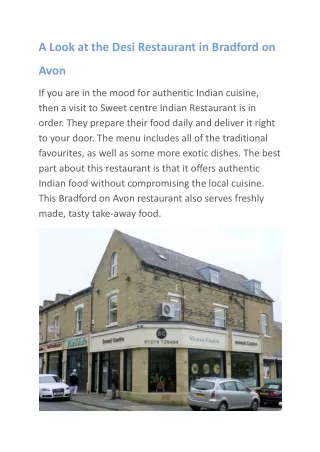 A Look at the Desi Restaurant in Bradford on Avon