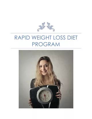 Rapid Weight Loss Diet Program