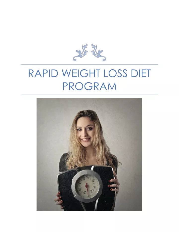 rapid weight loss diet program