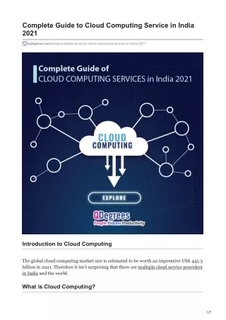Complete Guide to Cloud Computing Service in India 2021 (1)