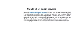 mobile ux ui design services