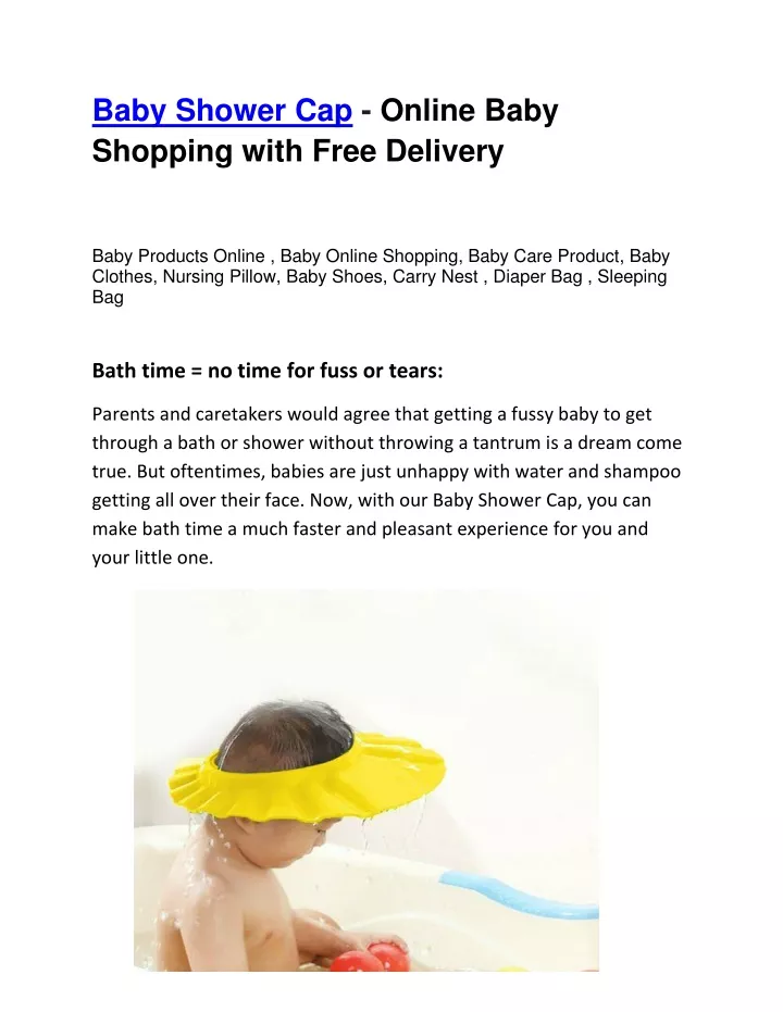 baby shower cap online baby shopping with free
