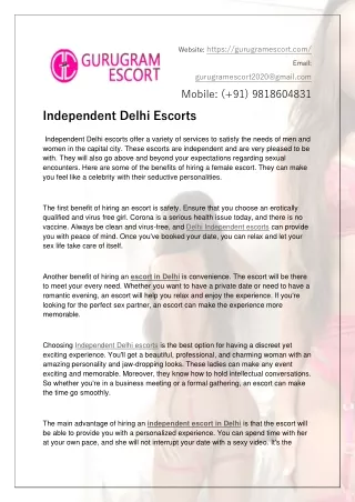 Independent Delhi Escorts