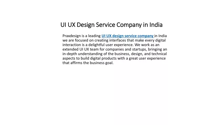 ui ux design service company in india