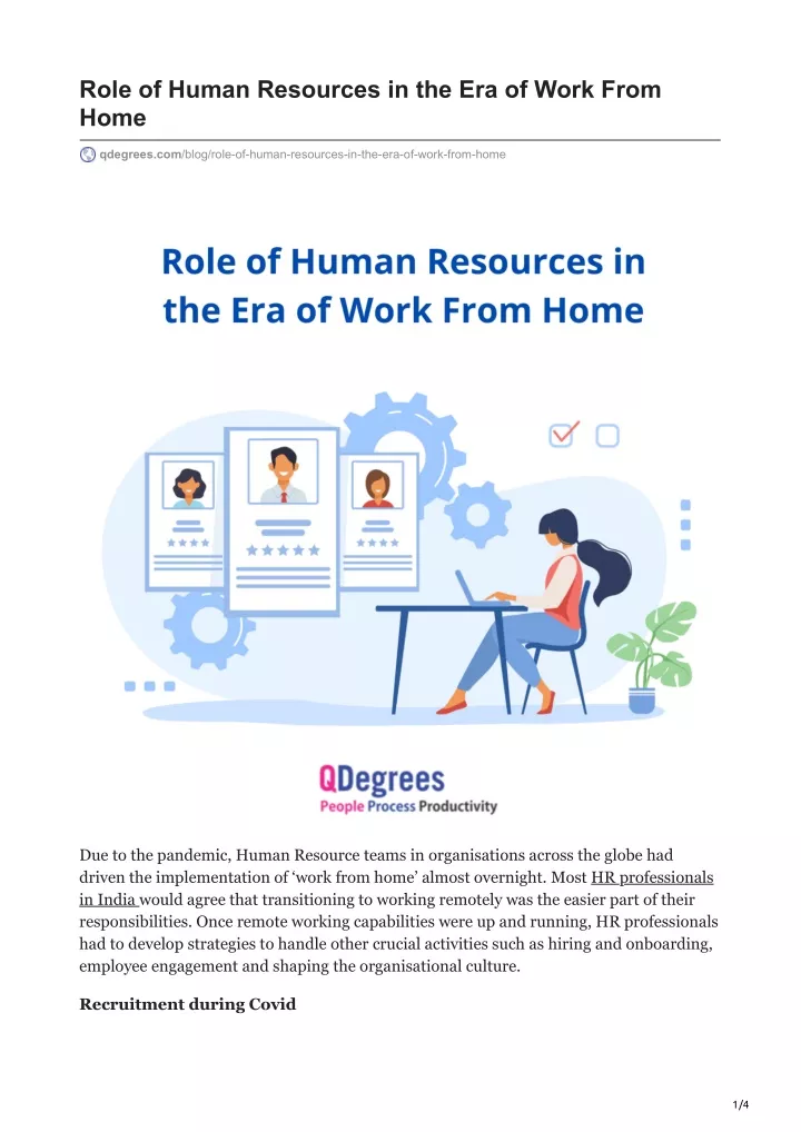 role of human resources in the era of work from