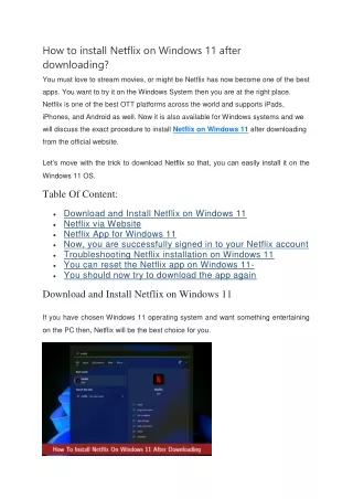 How to install Netflix on Windows 11 after downloading