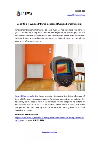 Benefits of Having an Infrared Inspection During a Home Inspection