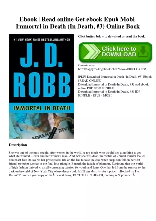 Ebook  Read online Get ebook Epub Mobi Immortal in Death (In Death  #3) Online Book