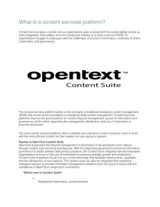 what is a content services platform