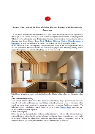 shutter shop one of the best modular kitchen