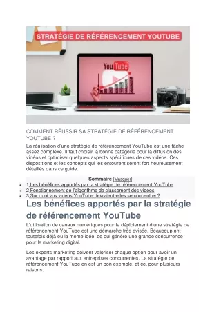 Comment faire une stratégie de référencement YouTube ?