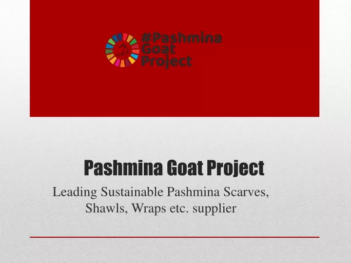 pashmina goat project