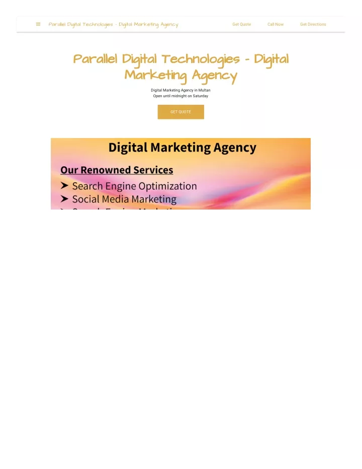 parallel digital technologies digital marketing