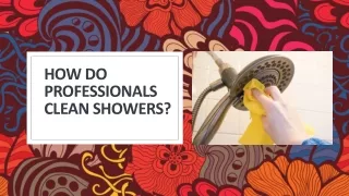How Do Professionals Clean Showers
