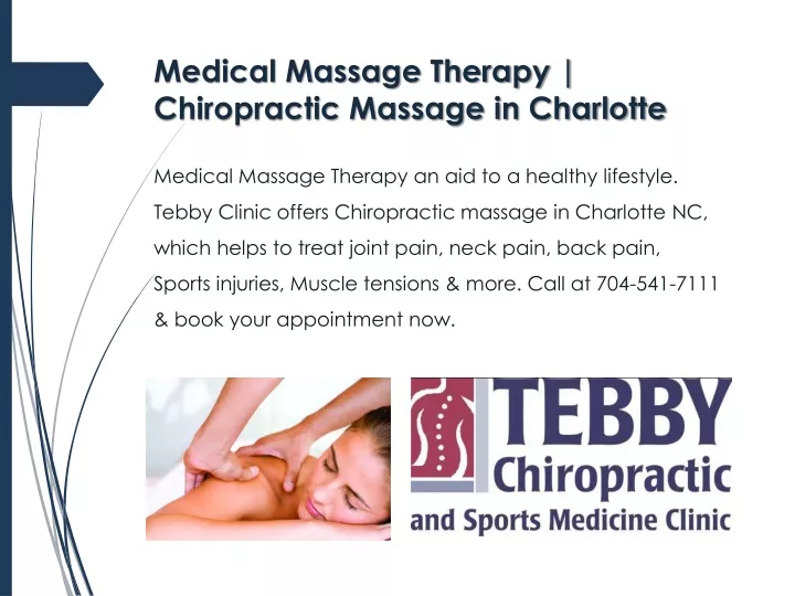 medical massage therapy chiropractic massage in charlotte